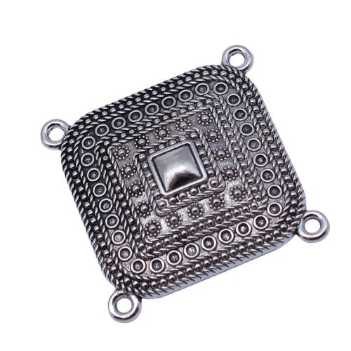 Tibetan Style Connector, Square, plated, DIY, 10PCs/Bag, Sold By Bag