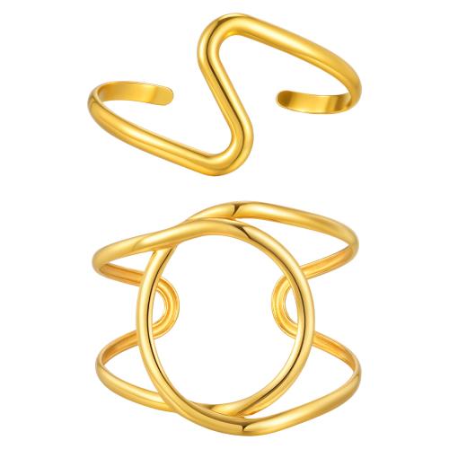 Stainless Steel Bangle, 304 Stainless Steel, fashion jewelry & different styles for choice & for woman, golden, Sold By PC