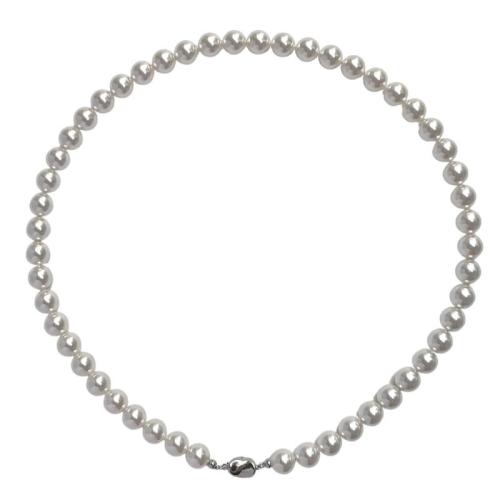 Collar de perlas de plástico, Perlas plásticas, con Partículas de acero, hecho a mano, Joyería & diferentes estilos para la opción & para mujer, longitud:45 cm, Vendido por UD