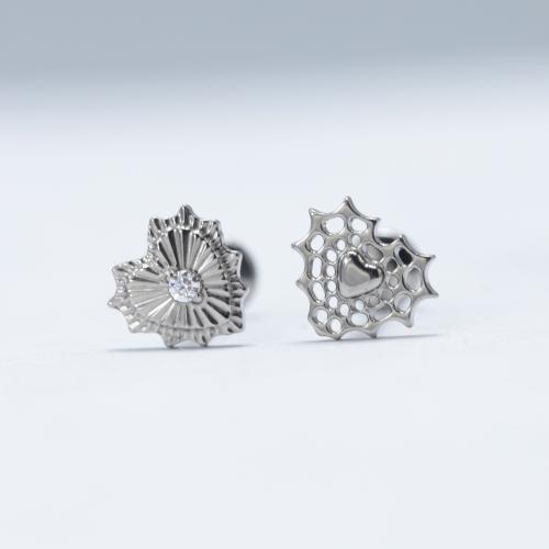 Aleación de titanio Corazón, pulido, diverso tamaño para la opción & diferentes estilos para la opción, Vendido por UD