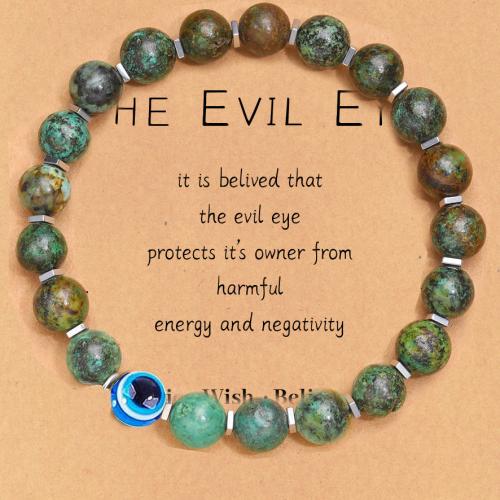 Edelstein Armband, mit Harz, blöser Blick, handgemacht, verschiedenen Materialien für die Wahl & unisex, Länge:ca. 7 ZollInch, verkauft von PC