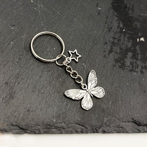 Bag Purse Charms Keyrings Keychains, Tibetan Style, Butterfly, gold color plated, fashion jewelry, more colors for choice, Sold By PC