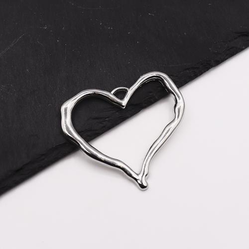 Tibetan Style Heart Pendants, gold color plated, fashion jewelry & hollow, silver color, Sold By PC