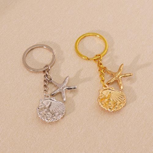 Bag Purse Charms Keyrings Keychains, Tibetan Style, with Plastic Pearl, Shell, gold color plated, fashion jewelry, more colors for choice, Sold By PC