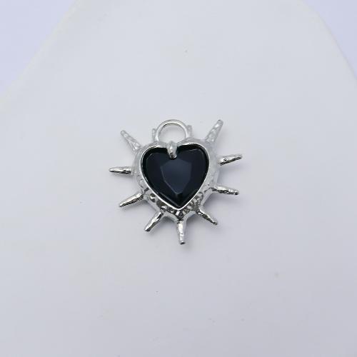 Подвеска- сердце из цинкового сплава, цинковый сплав, Сердце, плакирован золотом, DIY & эмаль, Много цветов для выбора, продается PC