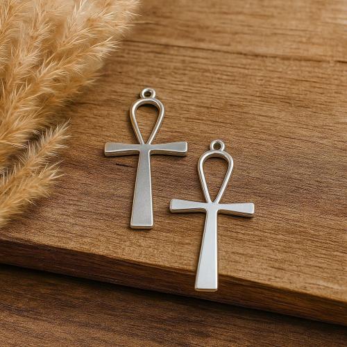 Tibetan Style Cross Pendants, gold color plated, DIY, silver color, Sold By PC