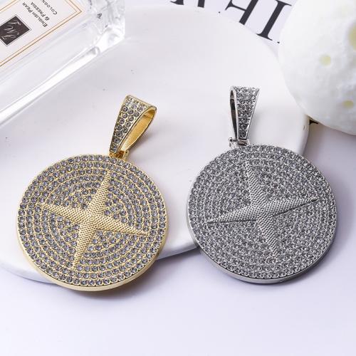 Подвески Цинкового Сплава Горного Хрусталя, цинковый сплав, Круглая, Другое покрытие, DIY & со стразами, Много цветов для выбора, 58x53mm, продается PC