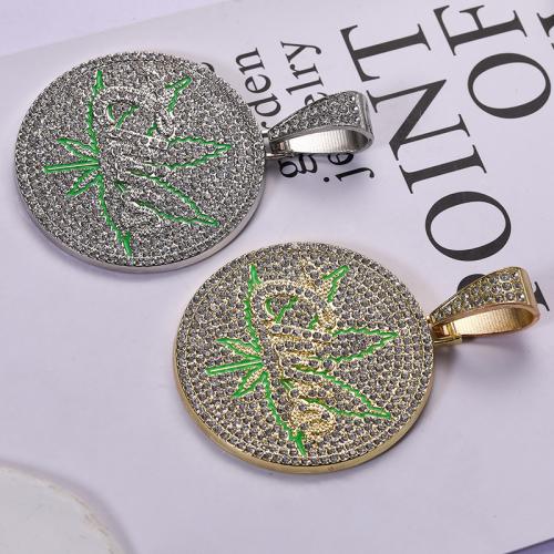 Colgantes de diamantes de imitación de la aleación de zinc, Esférico, chapado, Bricolaje & esmalte & con diamantes de imitación, más colores para la opción, 61x55mm, Vendido por UD