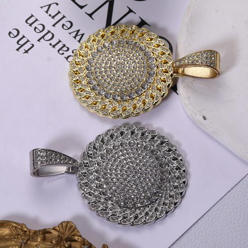 Подвески Цинкового Сплава Горного Хрусталя, цинковый сплав, Форма цветка, Другое покрытие, DIY & со стразами, Много цветов для выбора, 57x53mm, продается PC