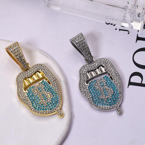 Подвески Цинкового Сплава Горного Хрусталя, цинковый сплав, Другое покрытие, DIY & со стразами, Много цветов для выбора, 51x32mm, продается PC