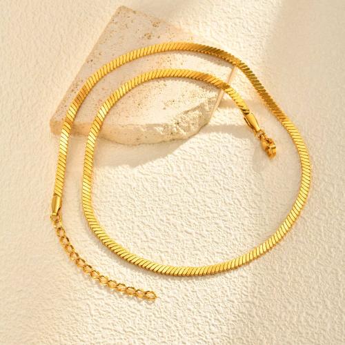 Stainless Steel Jewelry Necklace, 304 Stainless Steel, plated, fashion jewelry & different styles for choice & for woman, golden, Sold By PC