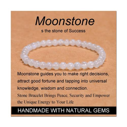 Gemstone Bracelet, Round, handmade, different materials for choice & Unisex & different size for choice, Length:Approx 7 Inch, Sold By PC