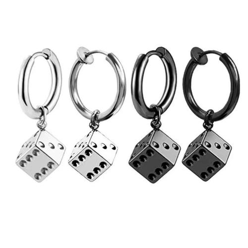 304 Stainless Steel Huggie Hoop Drop Earring, plated, fashion jewelry & Unisex & different styles for choice, 33mm, Sold By PC