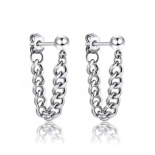 304 Stainless Steel Drop Earring, plated, fashion jewelry & Unisex & different styles for choice, Sold By PC