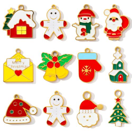 Titan -Anhänger, Titanstahl, plattiert, Weihnachts-Design & DIY & Emaille, keine, 3PCs/Tasche, verkauft von Tasche