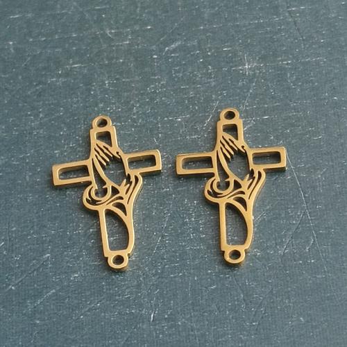 Titanium Steel Connector, Cross, plated, DIY, more colors for choice, Sold By PC