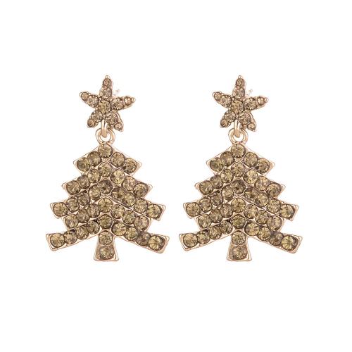 Christmas Earrings, Brass, plated, Christmas Design & different styles for choice & micro pave cubic zirconia & for woman, Sold By Pair