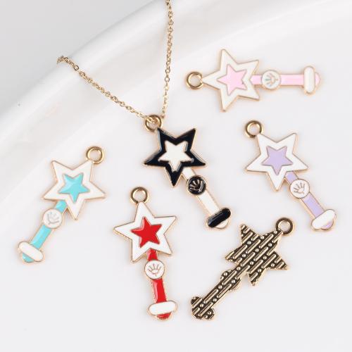 Tibetan Style Enamel Pendants, Magic Wand, plated, DIY, 50PCs/Bag, Sold By Bag