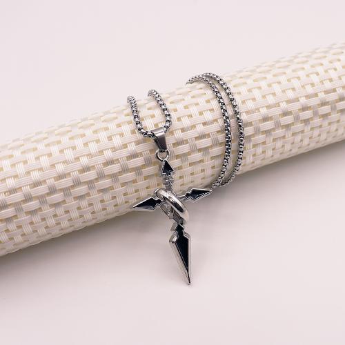 Collier en alliage de zinc Pull, croix, Placage de couleur d'or, bijoux de mode & émail, plus de couleurs à choisir, Vendu par PC