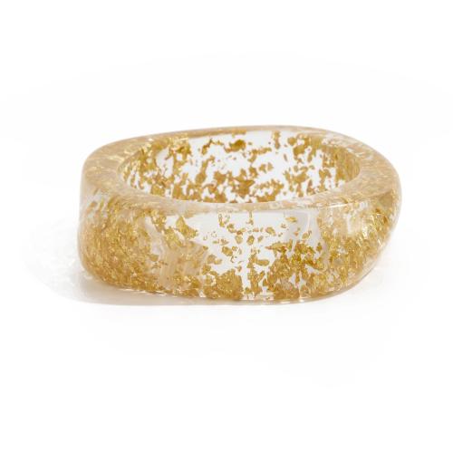 Resin Bangle, with Gold Foil, polished, fashion jewelry & for woman, more colors for choice, Sold By PC