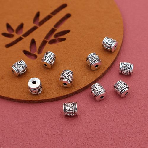 Tibetan Style Spacer Beads, silver color plated, DIY, 7x6.50mm, 100PCs/Bag, Sold By Bag