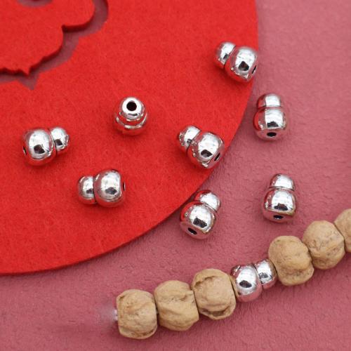 Tibetan Style Spacer Beads, Calabash, silver color plated, DIY, 6.50x8mm, 100PCs/Bag, Sold By Bag