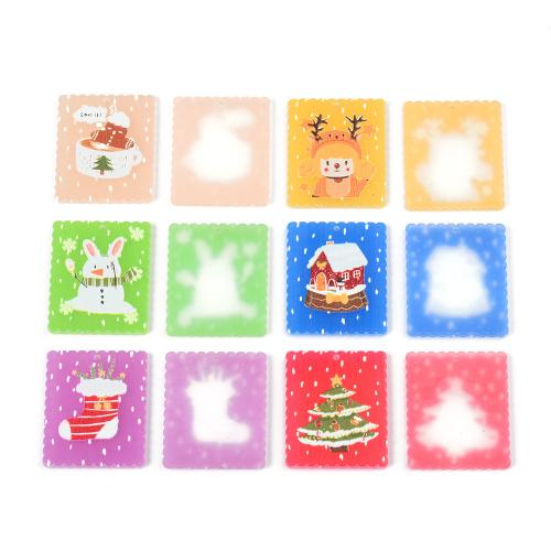 Acrylic Pendants, Christmas Design & DIY, more colors for choice, 10PCs/Bag, Sold By Bag