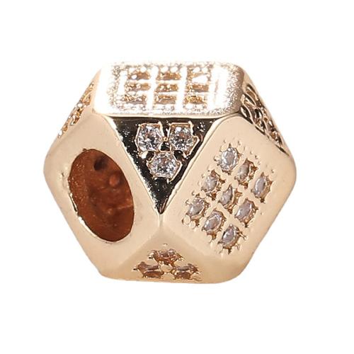 Separadores de Metal, chapado en color dorado, Bricolaje & diferentes estilos para la opción & micro arcilla de zirconia cúbica, Vendido por UD