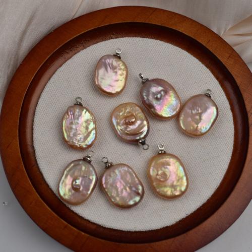 Freshwater Pearl Pendants, Baroque, DIY, white, 10-18mm, Sold By PC