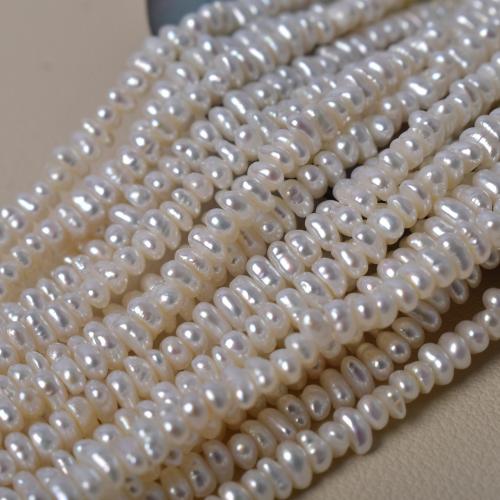 Natural Freshwater Pearl Loose Beads, irregular, DIY, white, 3-4mm, Sold Per 38 cm Strand