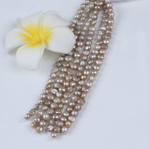 Keshi Cultured Freshwater Pearl Beads, Baroque, DIY, Champagne, 6-7mm, Sold Per 18 cm Strand