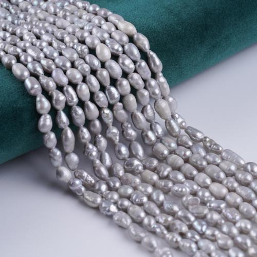 Cultured Rice Freshwater Pearl Beads, DIY, grey, 4-5mm, Sold Per 36 cm Strand