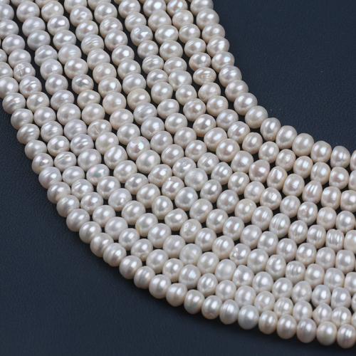 Natural Freshwater Pearl Loose Beads, Baroque, DIY, white, 8-9mm, Sold Per 36 cm Strand