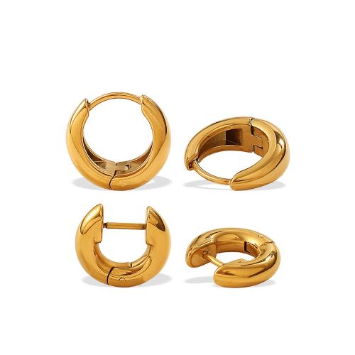 Stainless Steel Huggie Hoop Earring, 304 Stainless Steel, plated, fashion jewelry & different styles for choice & for woman, more colors for choice, Sold By Pair