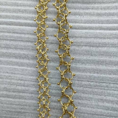 Stainless Steel Jewelry Chain, 304 Stainless Steel, gold color plated, DIY, golden, Length:Approx 20 Inch, Sold By PC