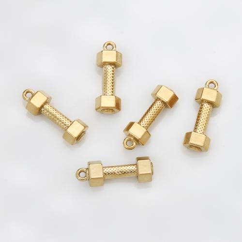 Stainless Steel Pendants, 304 Stainless Steel, gold color plated, DIY, golden, 22x6.40x5mm, Sold By PC
