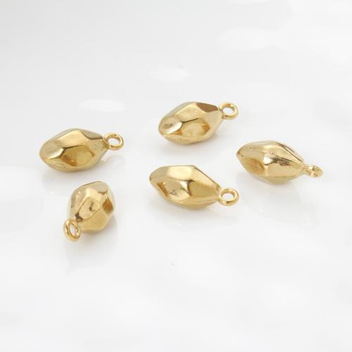 Stainless Steel Pendants, 304 Stainless Steel, gold color plated, DIY, golden, 16x8x7mm, Sold By PC