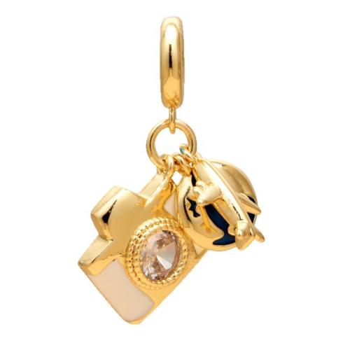 Befestigter Zirkonia Messing Anhänger, 304 Edelstahl, plattiert, verschiedene Stile für Wahl & Micro pave Zirkonia & Emaille, verkauft von PC