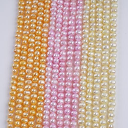 Cultured Potato Freshwater Pearl Beads, DIY, more colors for choice, 5-6mm, Sold Per 36 cm Strand