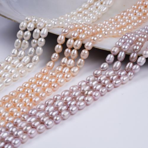 Cultured Rice Freshwater Pearl Beads, DIY, more colors for choice, 6-7mm, Sold Per 36 cm Strand