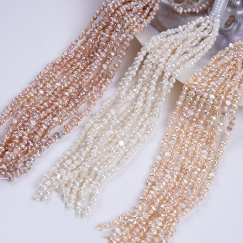 Keshi Cultured Freshwater Pearl Beads, Baroque, DIY, more colors for choice, 3-4mm, Sold Per 18 cm Strand