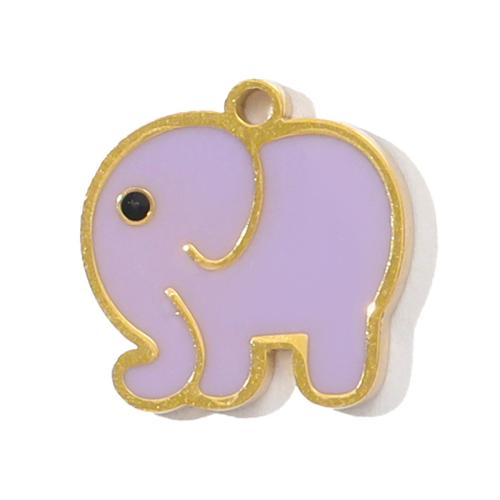 Stainless Steel Animal Pendants, 304 Stainless Steel, gold color plated, DIY & enamel, more colors for choice, 3PCs/Bag, Sold By Bag