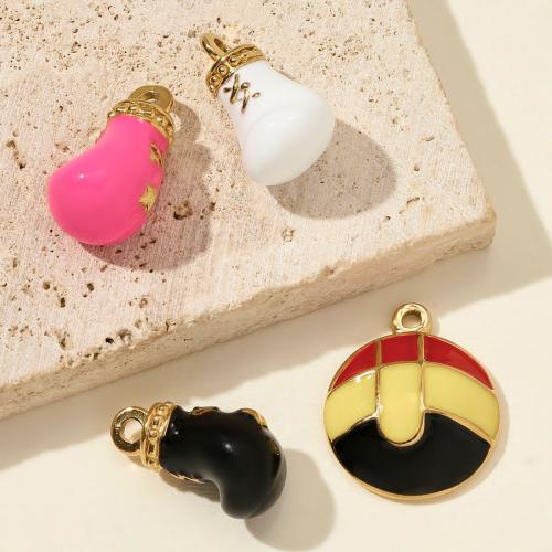 Stainless Steel Pendants, 304 Stainless Steel, gold color plated, DIY & enamel, more colors for choice, 3PCs/Bag, Sold By Bag