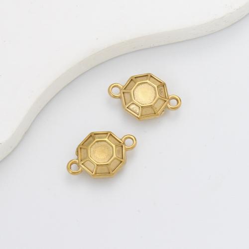 Stainless Steel Connector, 304 Stainless Steel, gold color plated, DIY, golden, 17x11.50x5mm, Sold By PC