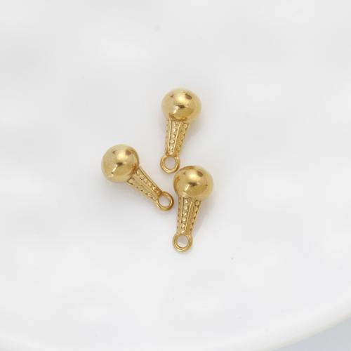 Stainless Steel Pendants, 304 Stainless Steel, microphone, gold color plated, DIY, golden, 15x7x7mm, Sold By PC