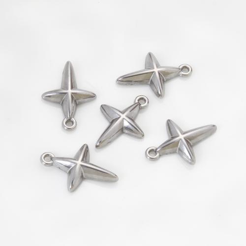 Stainless Steel Pendants, 304 Stainless Steel, Cross, silver color plated, DIY, silver color, 18.60x13.30mm, Sold By PC