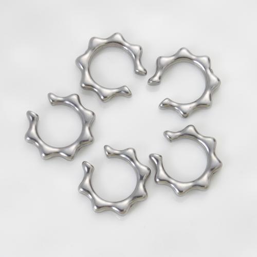 Stainless Steel Pendants, 304 Stainless Steel, Square, silver color plated, DIY, silver color, 17.40x18x3mm, Sold By PC