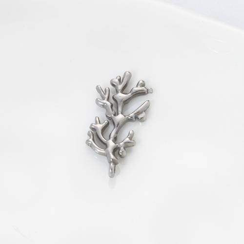 Stainless Steel Pendants, 304 Stainless Steel, Branch, silver color plated, DIY, silver color, 20x9.70x1.20mm, Sold By PC