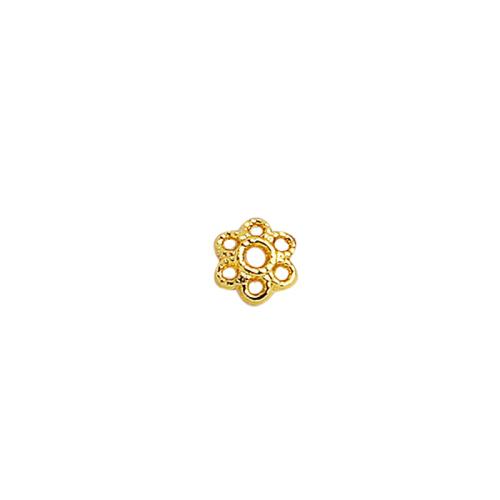 Brass Bead Cap, Plum Blossom, plated, DIY & hollow, more colors for choice, 6mm, Hole:Approx 1.4mm, Sold By PC