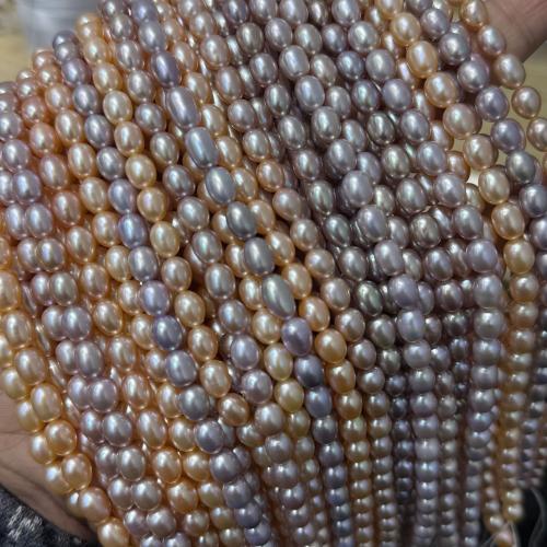 Cultured Rice Freshwater Pearl Beads, DIY, more colors for choice, 6-7mm, Sold Per 37 cm Strand